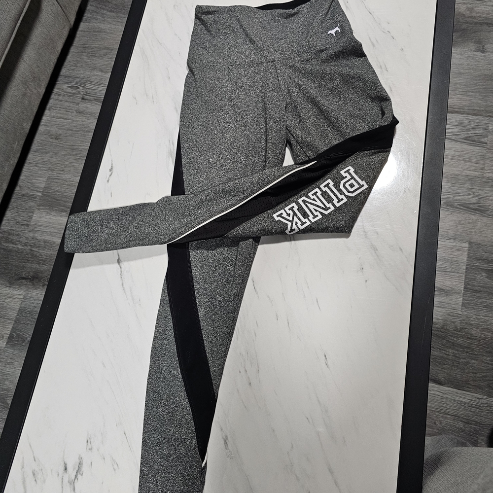 PINK Victoria's Secret Kids Gray and Black Leggings